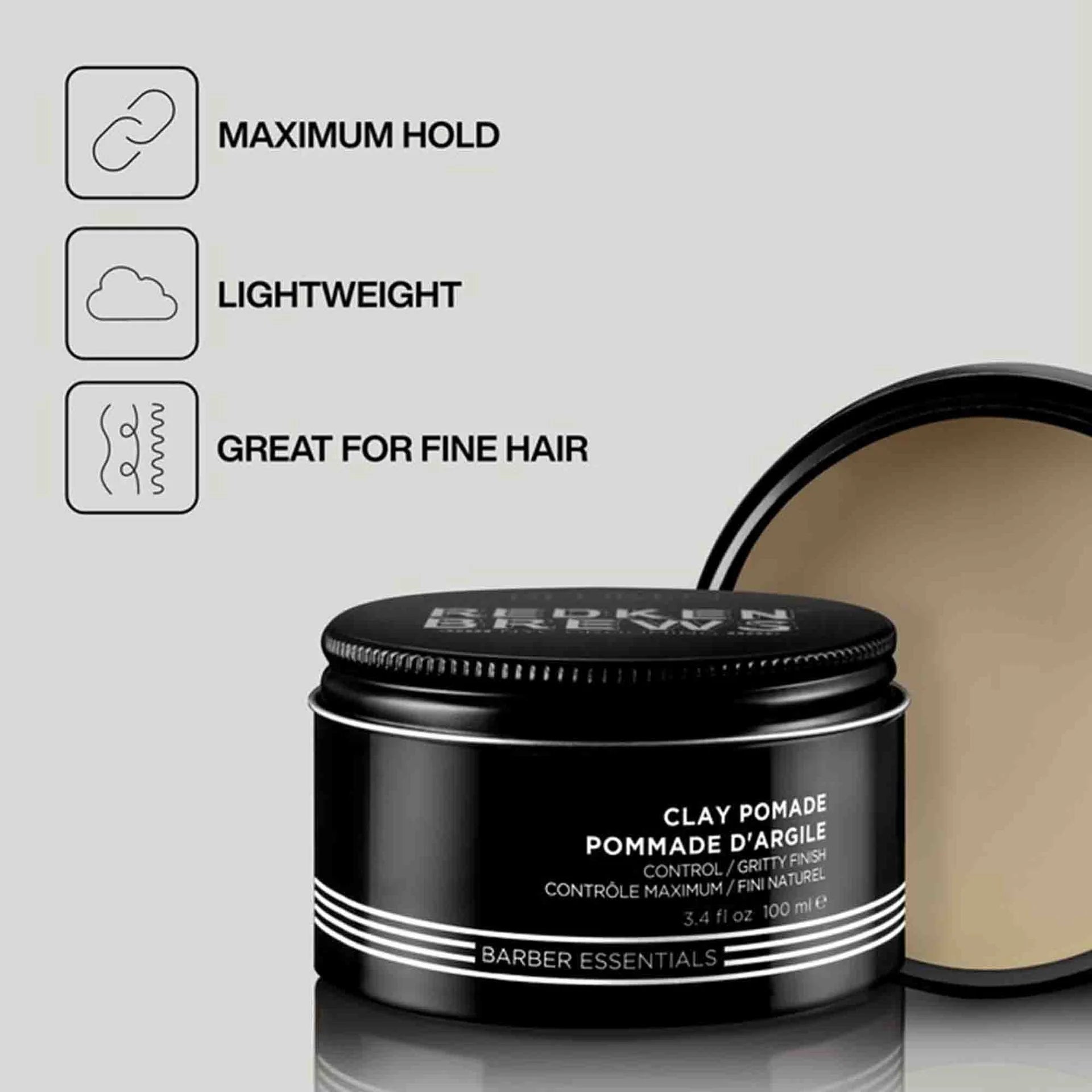 Redken Brews Clay Pomade Clay – view 2 | UKIYO Salon Wanaka